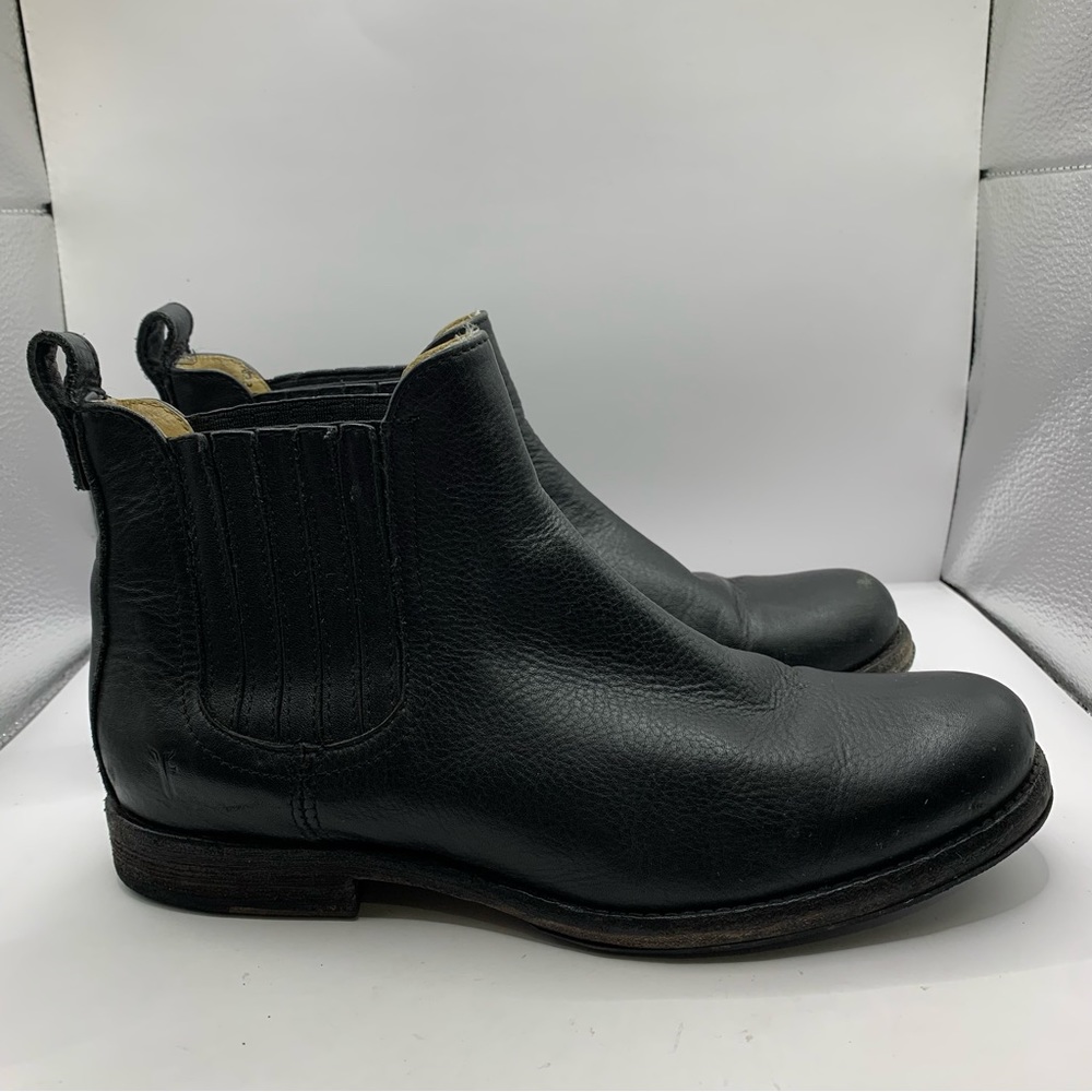 Frye Women's Phillip Black Leather Chelsea Boots Size 7.5B